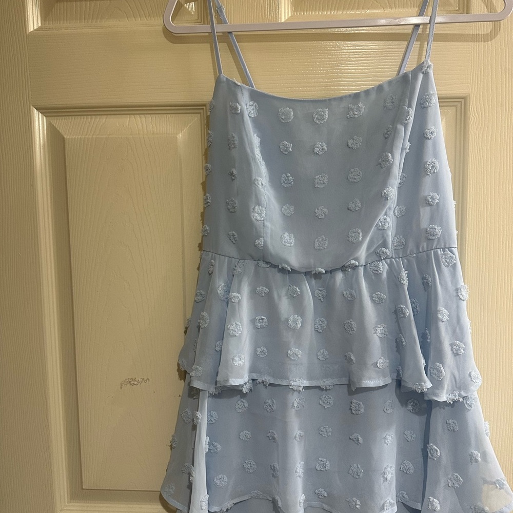 Trixxi Sky Blue Floral Dress
